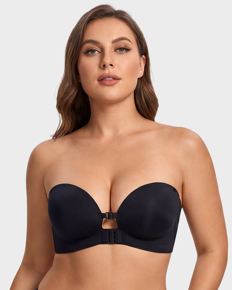 No-Slip Front Closure Push-Up Strapless Bra - view 3