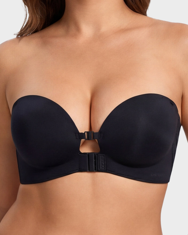 No-Slip Front Closure Push-Up Strapless Bra - view 2