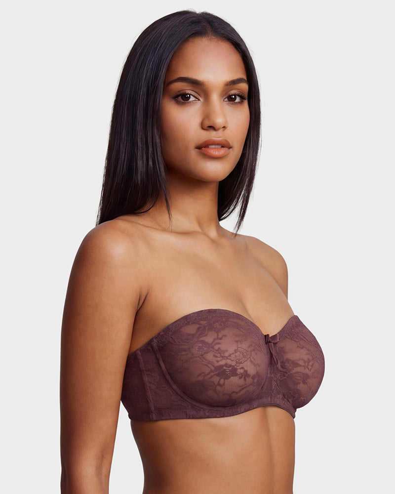 No Slip Strapless Lace Push Up Bra - view 6