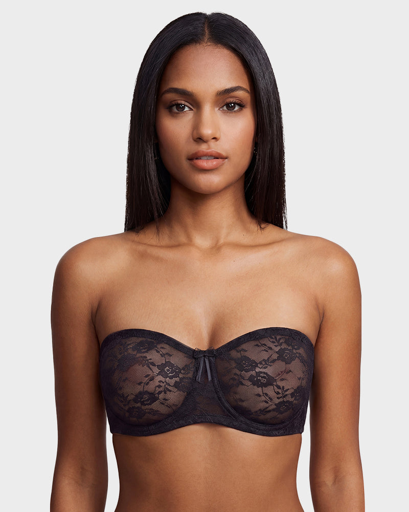No Slip Strapless Lace Push Up Bra - view 8