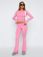 Women's 2-Piece Lounge Set: Tops & Flare Pants - view 20