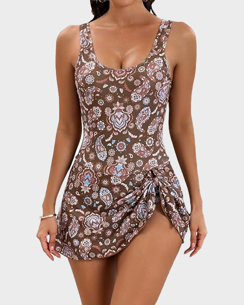 One Piece Tummy Control Tie Knot Swimsuits - view 7