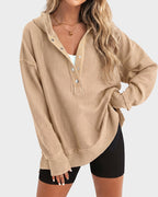 Oversized Collared Ribbed Sweatshirt - view 31