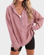 Oversized Collared Ribbed Sweatshirt - view 28