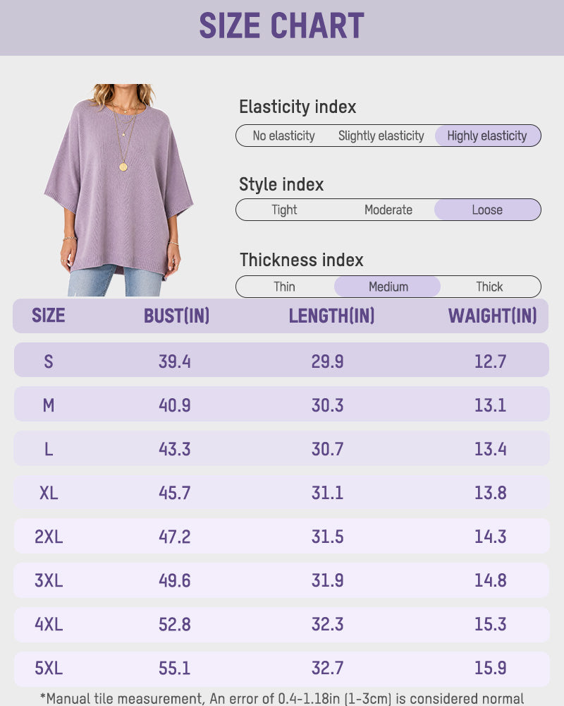Oversized Crewneck Batwing-Sleeve Knit Sweater - view 17