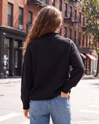Oversized Mock Neck Long Sleeve Knit Sweater - view 6