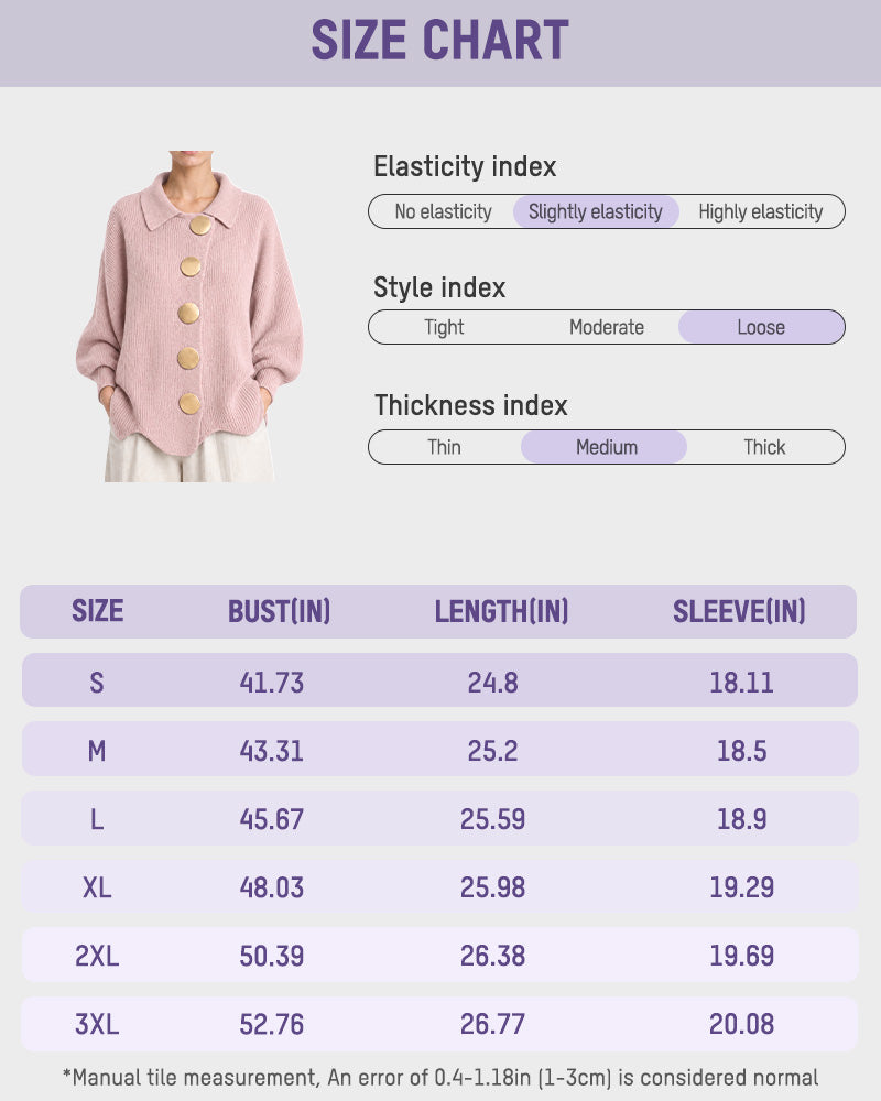 Oversized Ribbed Knit Cardigan with Gold-Tone Buttons - view 18