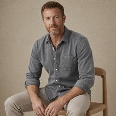Washed Denim Cotton Casual Shirt