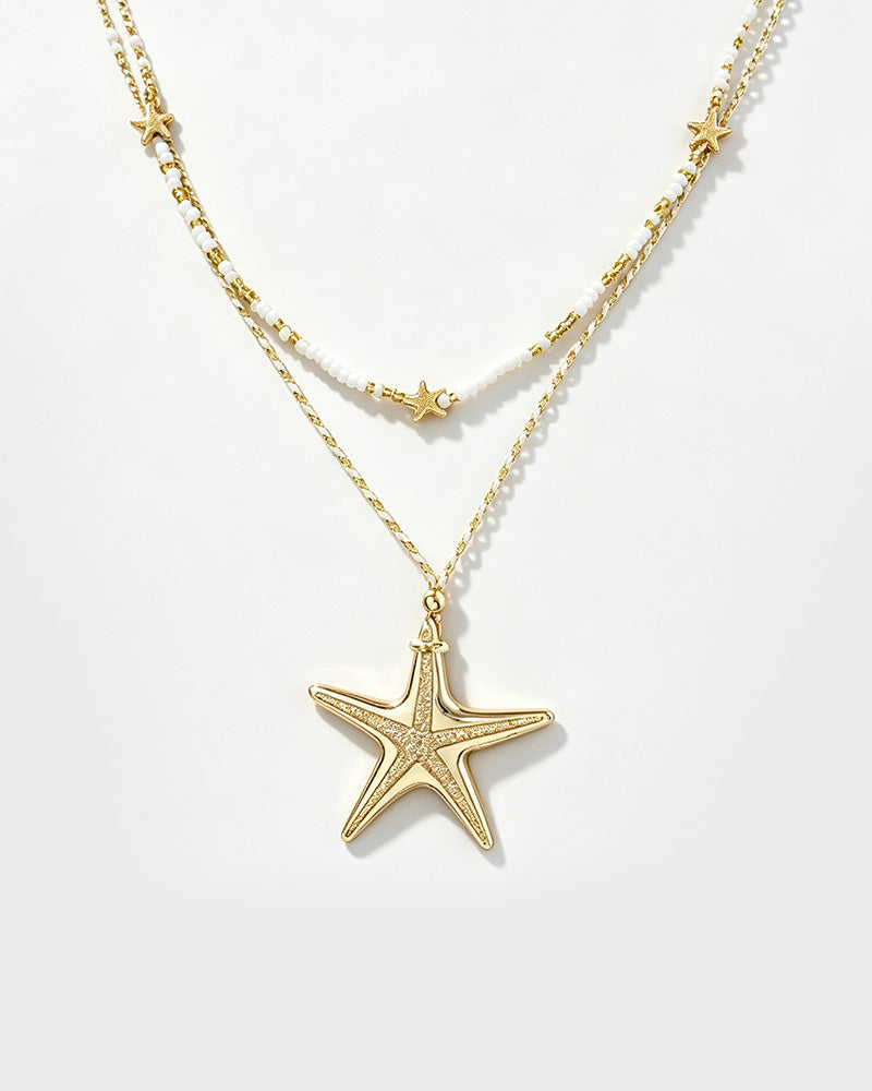 Pearl & Ocean Charm Stackable Necklace - view 16