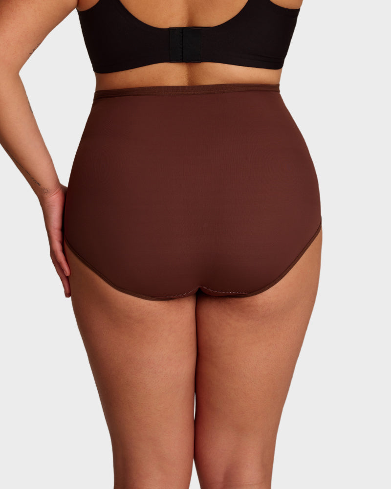 Plus-Size High-Waist Cross Tummy Control Panties (5 Pack) - view 22