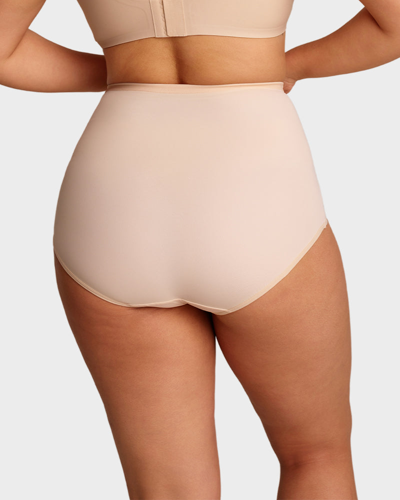 Plus-Size High-Waist Cross Tummy Control Panties (5 Pack) - view 13