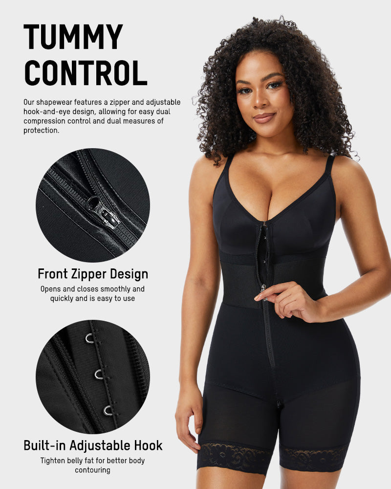 PowerMesh Deep V Bodysuit Shapewear - view 11