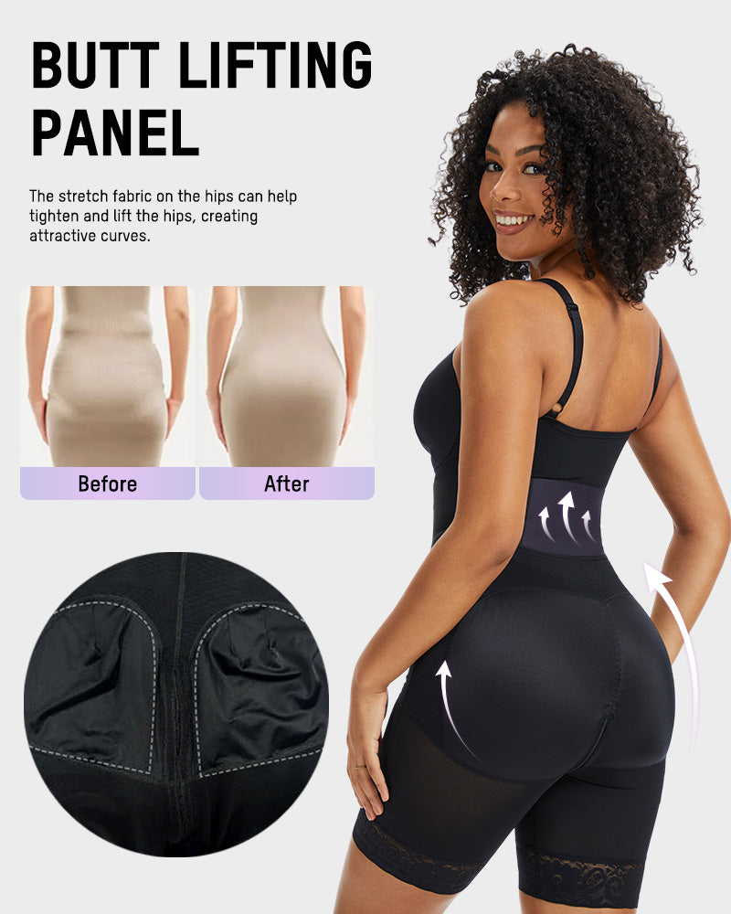 PowerMesh Deep V Bodysuit Shapewear - view 14