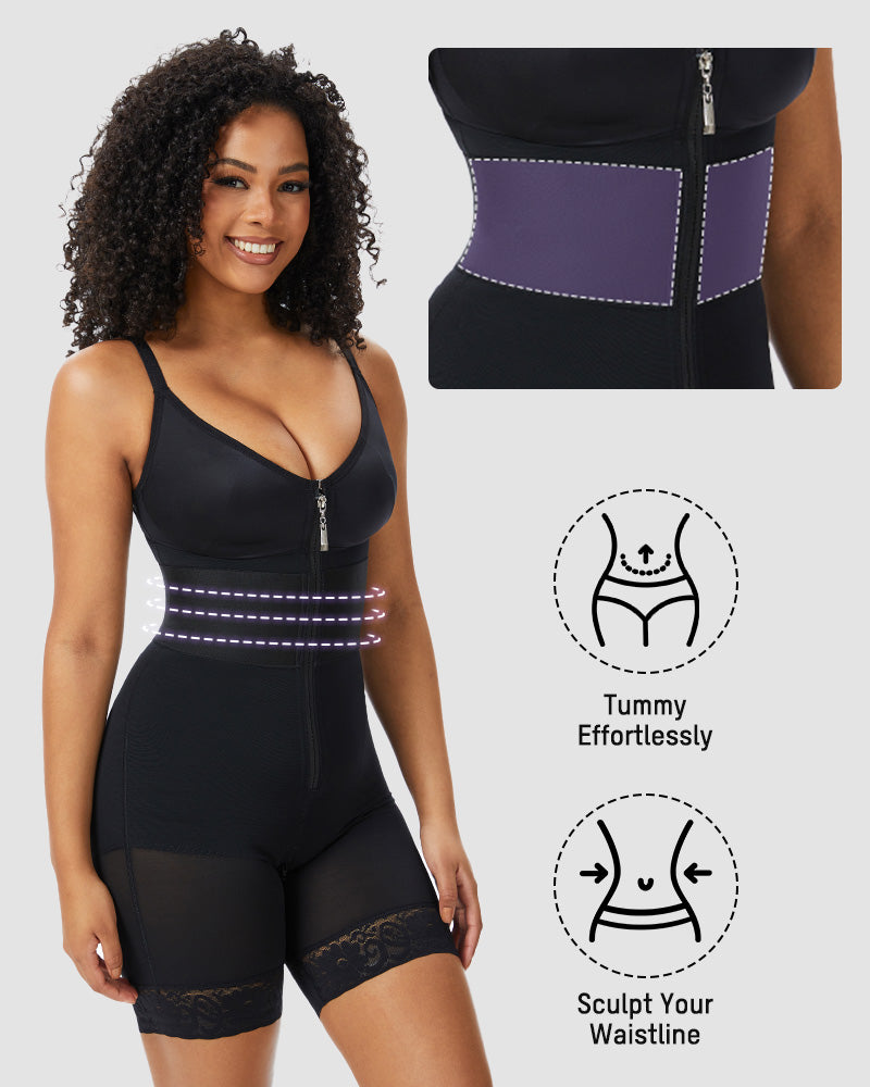 PowerMesh Deep V Bodysuit Shapewear - view 13