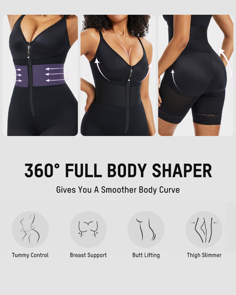 PowerMesh Deep V Bodysuit Shapewear - view 15