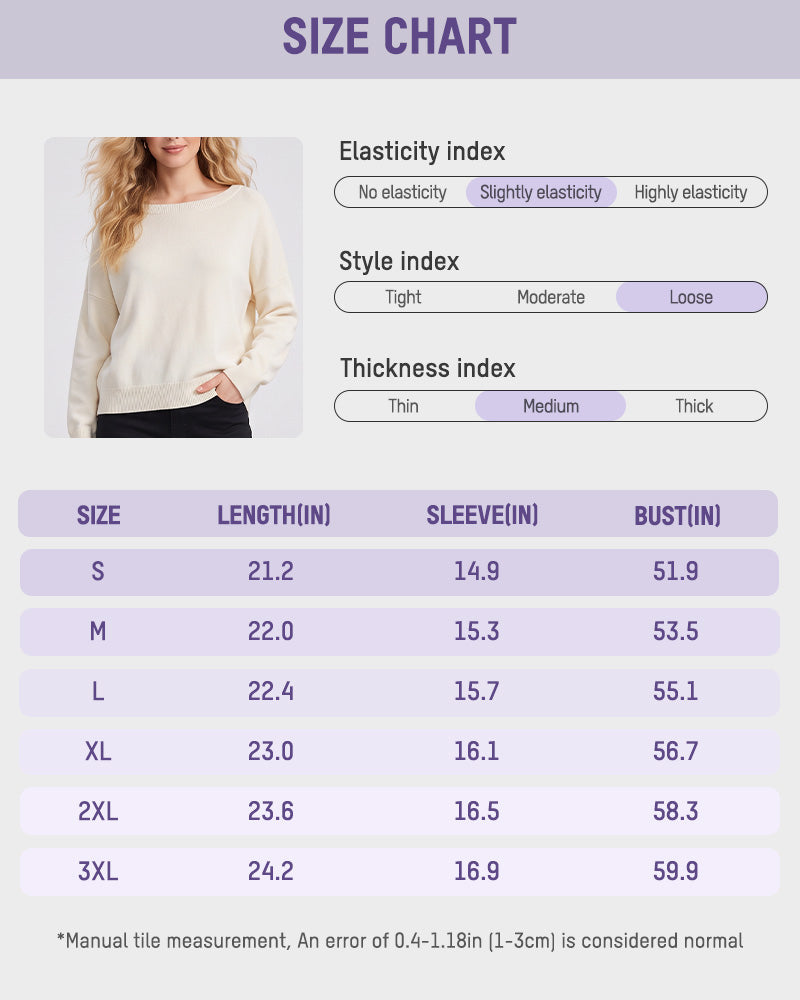 Relaxed Wide Scoop-Neck Drop-Shoulder Knit Sweater - view 24