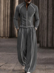Modern Tailored Waist Jacket Pants Set