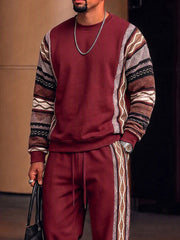 Athleisure Tribal Print Panel Matching Set