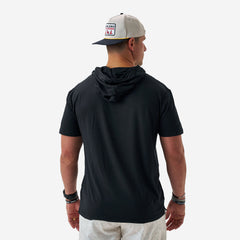 Short Sleeve Performance Hoodie - Black
