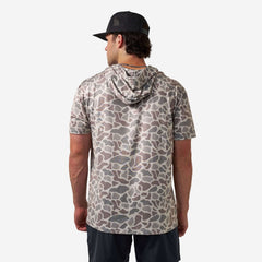 Short Sleeve Performance Hoodie - Classic Deer Camo