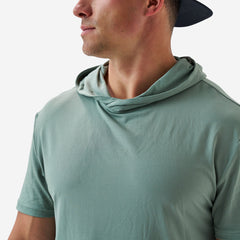 Short Sleeve Performance Hoodie - Sage