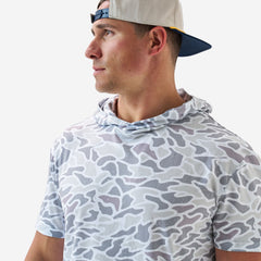 Short Sleeve Performance Hoodie - White Camo