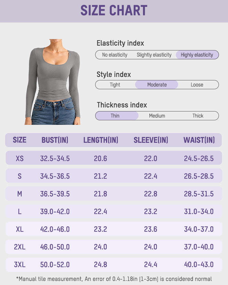 Scoop-Neck Long-Sleeve Slim-Fit Top - view 17