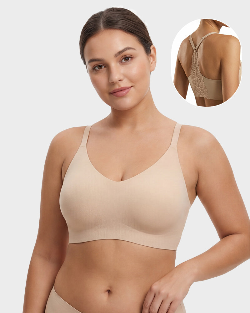 Seamless Backless Lace Bralette - view 4