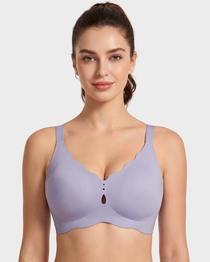 Seamless Deep-V Wireless Support Bra - view 12