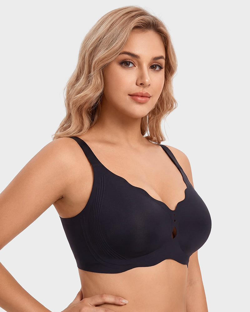 Seamless Deep-V Wireless Support Bra - view 10