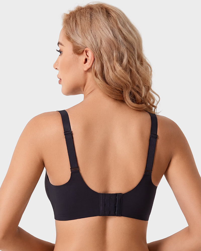 Seamless Deep-V Wireless Support Bra - view 11