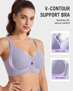 Seamless Deep-V Wireless Support Bra - view 2