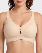 Seamless Deep-V Wireless Support Bra - view 17