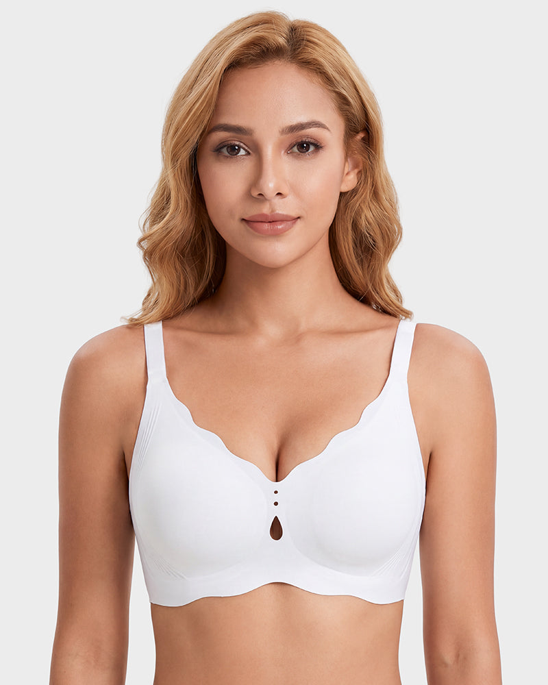 Seamless Deep-V Wireless Support Bra - view 15