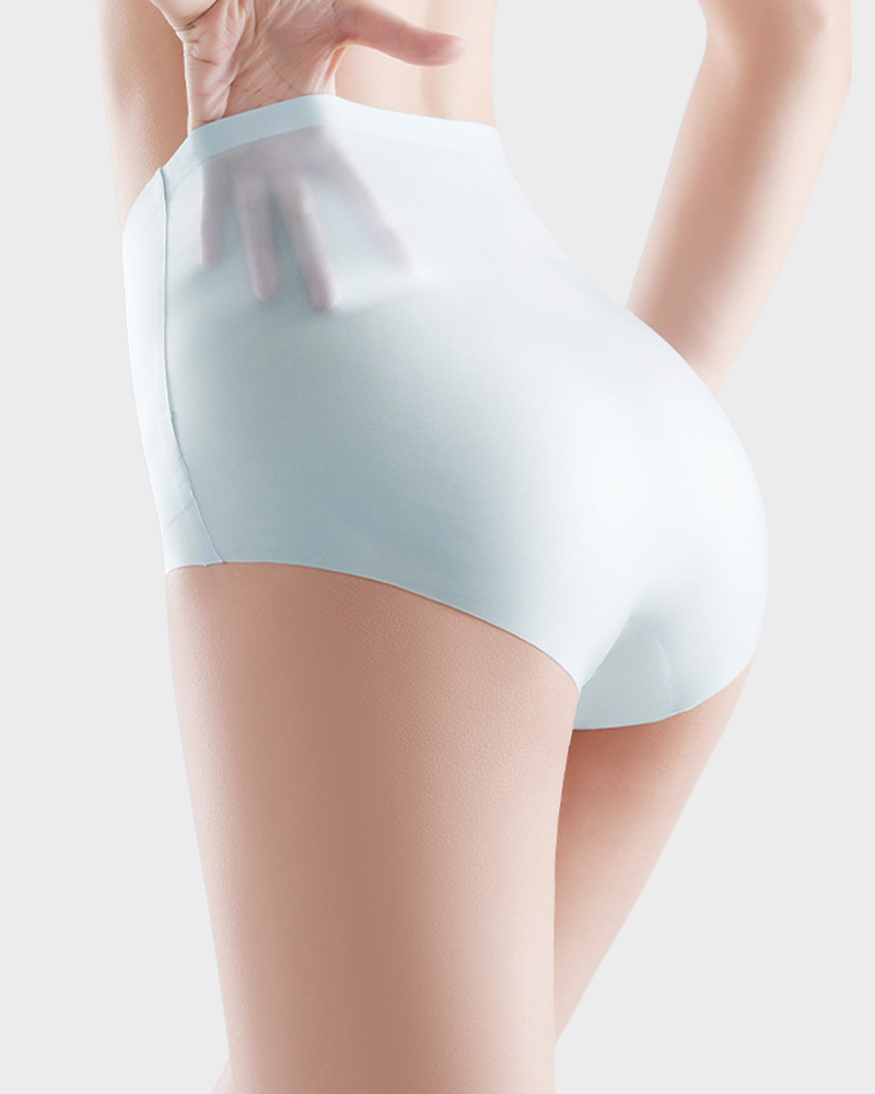 Seamless Ice-Silk High-Waist Tummy Control Panties (4 Pack) - view 4