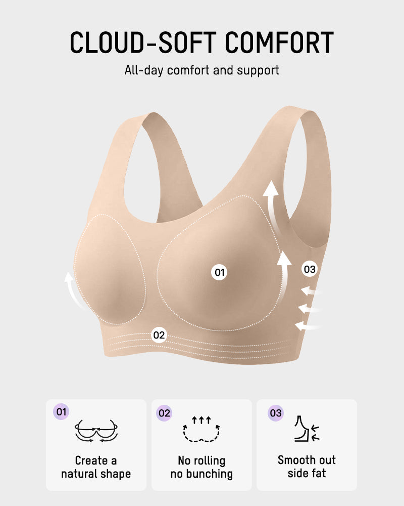 Seamless Wireless Full-Coverage T-Shirt Bra - view 5