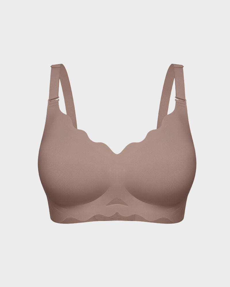Seamless Wireless Scalloped Edge Jelly Bra - view 17