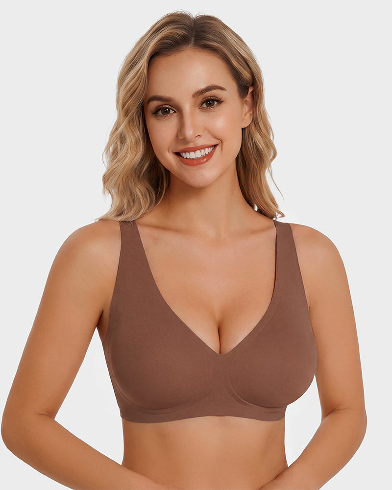 Seamless Deep V Push-Up Wireless Bra - view 10