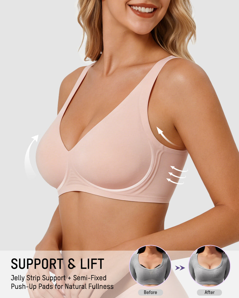 Deep V Wire-Free Push-Up Bra - view 3