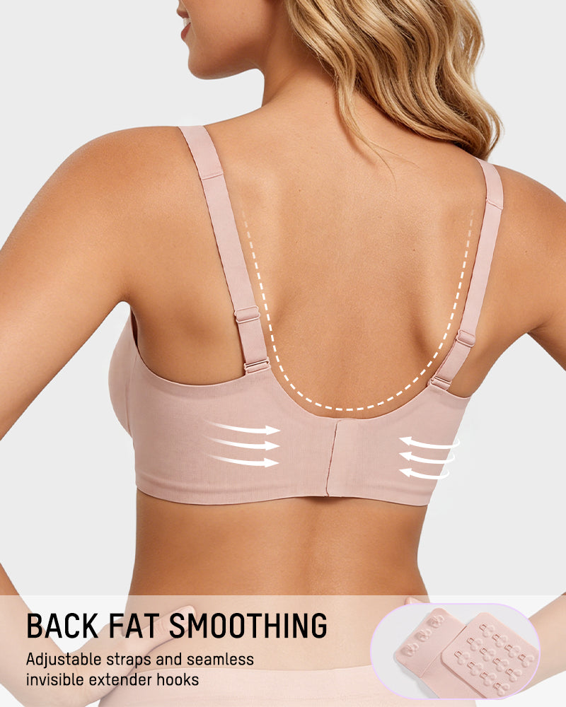 Seamless Deep V Push-Up Wireless Bra - view 3