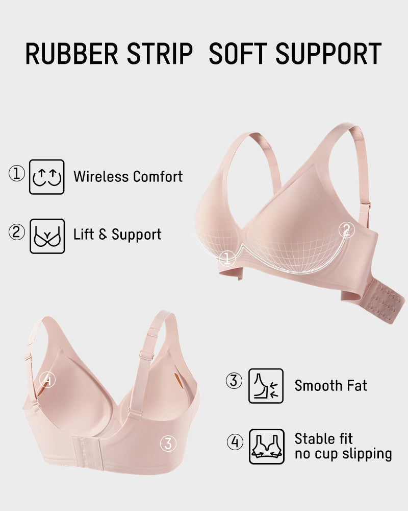 Seamless Deep V Push-Up Wireless Bra - view 5