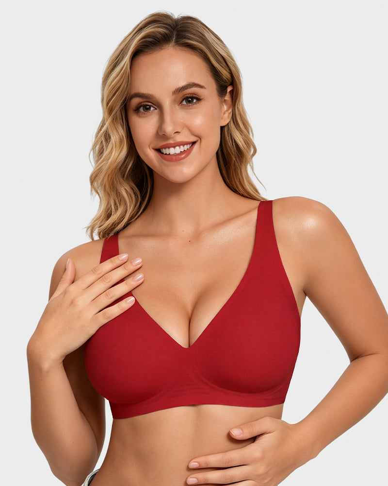 Seamless Deep V Push-Up Wireless Bra - view 31