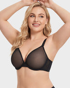 Seamless Mesh Unlined Underwire Bra - view 6