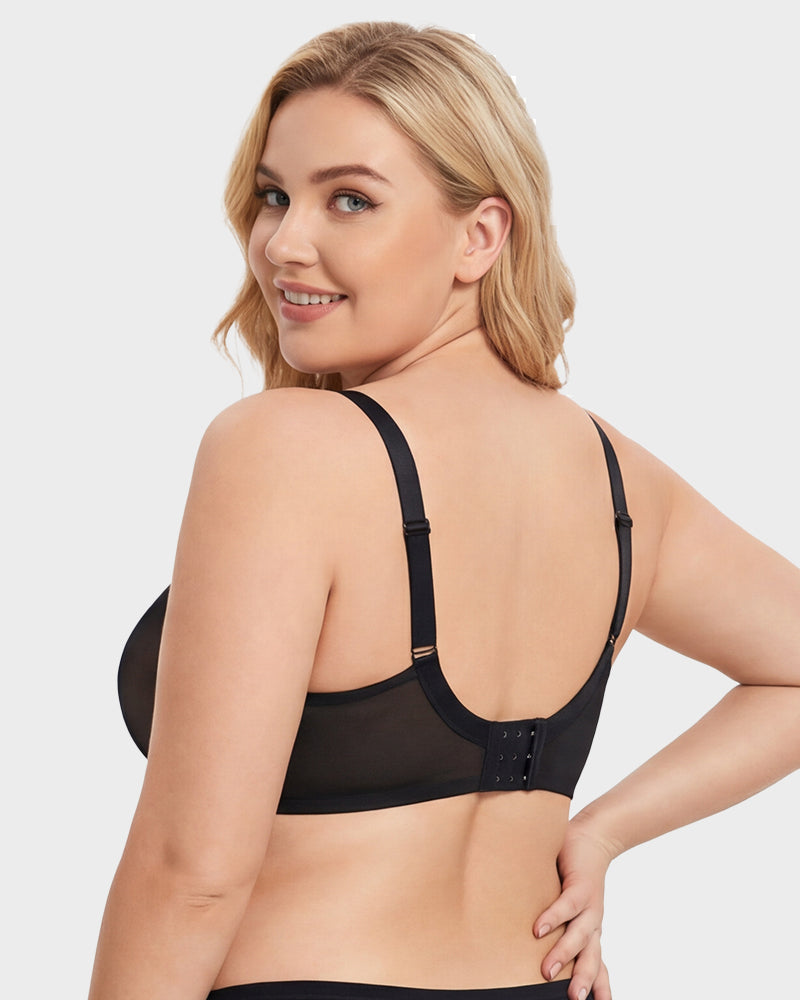 Seamless Mesh Unlined Underwire Bra - view 7