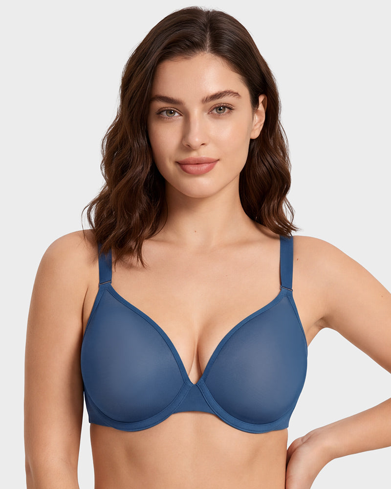 Seamless Mesh Unlined Underwire Bra - view 16