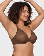 Seamless Mesh Unlined Underwire Bra - view 2