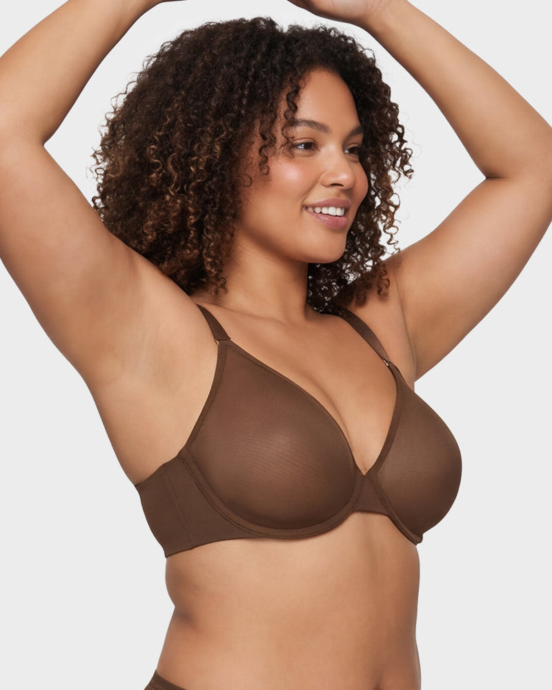 Seamless Mesh Unlined Underwire Bra - view 2