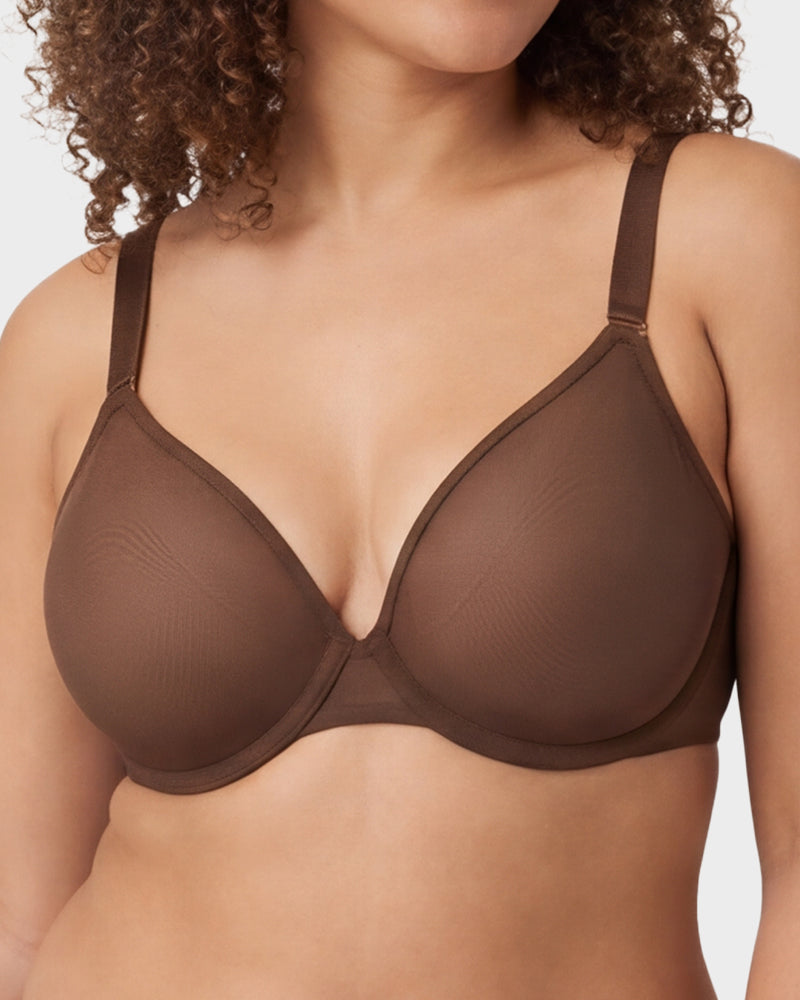 Seamless Mesh Unlined Underwire Bra - view 19