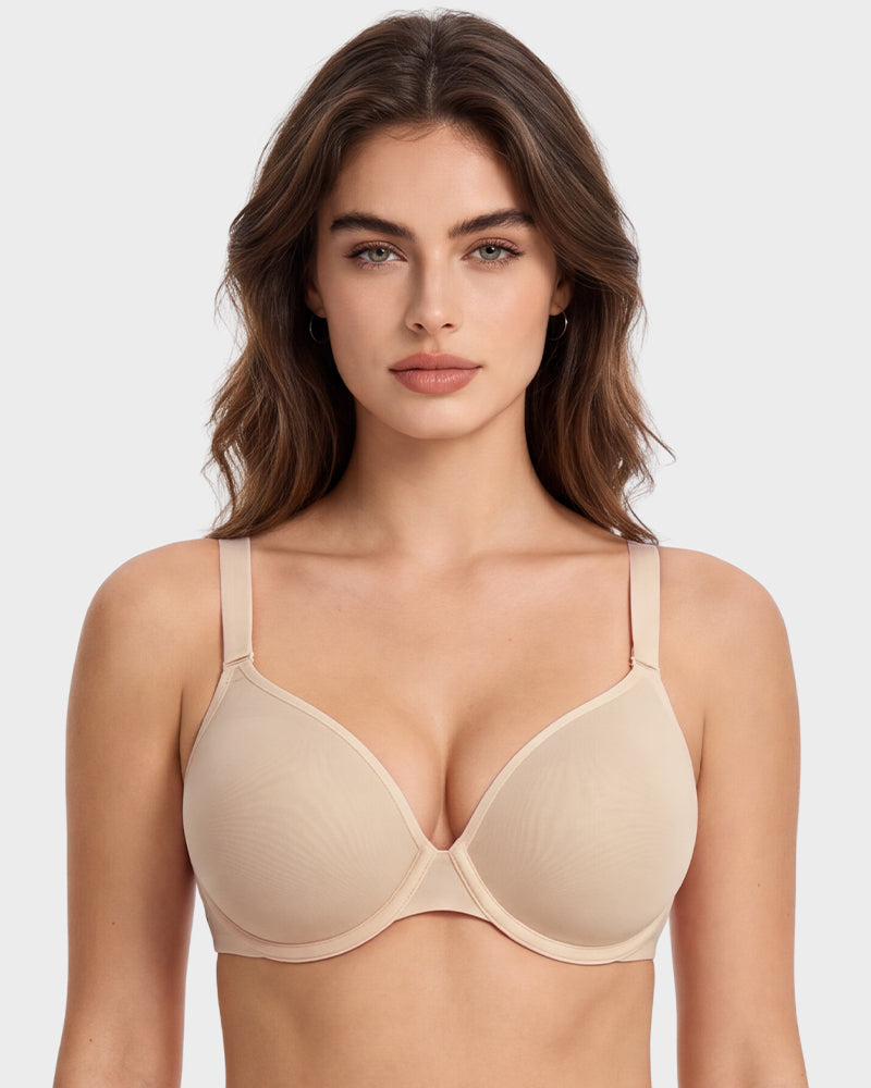 Seamless Mesh Unlined Underwire Bra - view 13