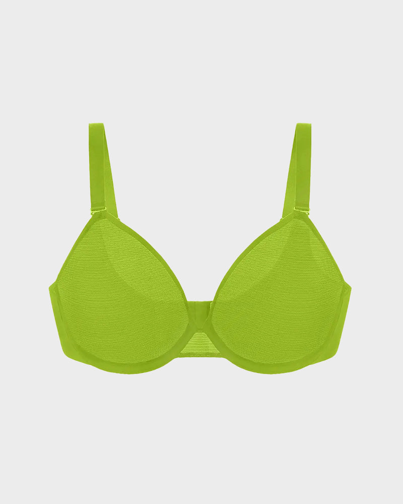 Seamless Mesh Unlined Underwire Bra - view 26